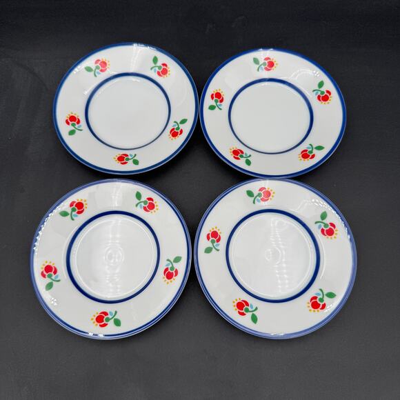 Fitz and Floyd "Fleuri" Saucers  Set of 4 Vintage 5 5/8 inch - Picture 1 of 5